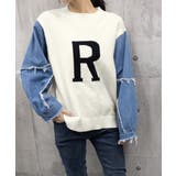 オフホワイト | ドッキングニット デニムシャツ 切り替え | Miniministore