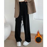 ブラック*裏起毛あり | コーデュロイワイドパンツ 裏起毛ノーマル | ANGELCLOSET