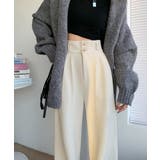 アイボリー*裏起毛なし | コーデュロイワイドパンツ 裏起毛ノーマル | ANGELCLOSET