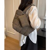 ブラウン | 韓国風キルティングトートバッグポーチ付き | SUNSHINE CLOSET
