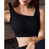 ブラック*ショート | ニットタンクトップカップ付き ボアキャミ | Miniministore