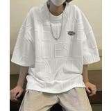 ホワイト | エンボス加工ロゴtシャツ メンズ 韓国風 | AsaAura