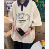 アイボリー | ワッフルロンt メンズ ポロシャツ 半袖 | AsaAura