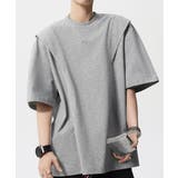 グレー | 半袖 ワンポイントtシャツ メンズ 夏服 | AsaAura