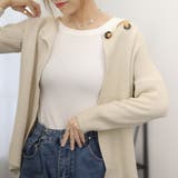 アイボリー | リブニットカーディガン レディース 韓国 | Miniministore
