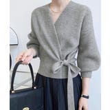 グレー | ニットトップス カシュクールニット 韓国 | Miniministore