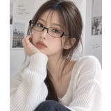 ブラック系1（黒縁×クリア） | メタルフレームサングラス 細身クリアレンズメガネ 大人モードアイウェア | SUNSHINE CLOSET