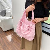 ピンク | ポップコーントートバッグ韓国肩掛けバッグ | SUNSHINE CLOSET