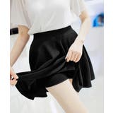 ブラック | インナーパンツ付きミニスカートレディース | ANGELCLOSET