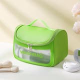 ライムグリーン*単色タイプ | 韓国コスメポーチ大容量 化粧ポーチ 旅行 | Miniministore