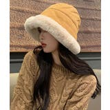 キャメル | バケットハット レディース ファー帽子冬 | ANGELCLOSET