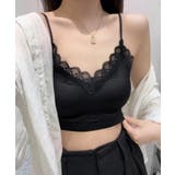 ブラック | サテン調 チューブトップブラジャーレース | Miniministore