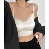 ホワイト | サテン調 チューブトップブラジャーレース | Miniministore