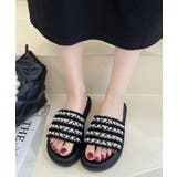 ブラック | パールサンダル韓国 厚底サンダル疲れない | Miniministore