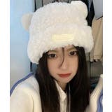 ホワイト | くま耳帽子 ボアハット 韓国 暖かい帽子 | ANGELCLOSET