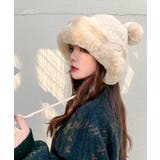 ベージュ | ダブルポンポンニット帽子 ファー帽子韓国 | Miniministore