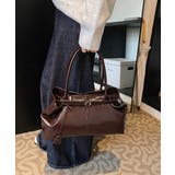 ブラウン | オイルワックス風合皮トートバッグ肩掛け鞄 | Miniministore