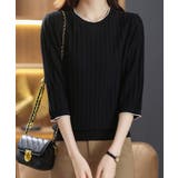 ブラック | 透かし編みサマーニット 薄手トップス春夏 | Miniministore