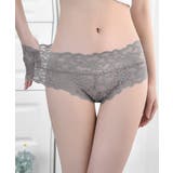 グレー | セクシー ヒップハングショーツ 総レース | Miniministore