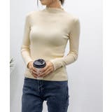 韓国リブニットトップス ハイネック 長袖 | Miniministore | 詳細画像12 