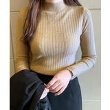 韓国リブニットトップス ハイネック 長袖 | Miniministore | 詳細画像4 
