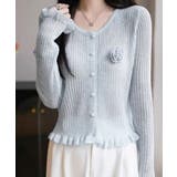 サマーニットカーディガン 花モチーフ付き | Miniministore | 詳細画像5 