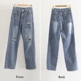 ダメージデニムレディースクラッシュデニム | Miniministore | 詳細画像22 