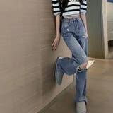 ダメージデニムレディースクラッシュデニム | Miniministore | 詳細画像8 