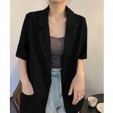 半袖テーラードジャケット レディース夏服 | Miniministore | 詳細画像2