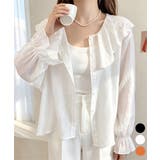 シアーラッフルブラウス 前後リバーシブル | Miniministore | 詳細画像1 