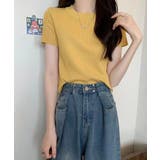 リブニットトップスサマーニット半袖春夏服 | Miniministore | 詳細画像19 