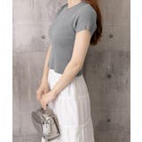 リブニットトップスサマーニット半袖春夏服 | Miniministore | 詳細画像23 