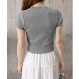 リブニットトップスサマーニット半袖春夏服 | Miniministore | 詳細画像24 