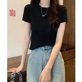 リブニットトップスサマーニット半袖春夏服 | Miniministore | 詳細画像3 