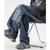 デニムカーゴパンツ 韓国風ワイドジーンズ | Miniministore | 詳細画像10 