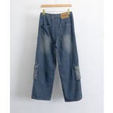 デニムカーゴパンツ 韓国風ワイドジーンズ | Miniministore | 詳細画像27 