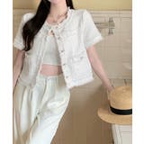 半袖ツイード風ジャケット レディース夏服 | Miniministore | 詳細画像4