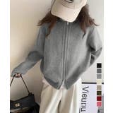 ダブルジップニットカーディガンレディース | Miniministore | 詳細画像1 