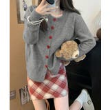 ハートボタンニットカーディガン秋冬韓国風 | Miniministore | 詳細画像3 