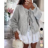 リボンカーディガン前後2WAYニット春秋 | Miniministore | 詳細画像1 