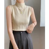 ノースリーブニット トップス ハイネック | Miniministore | 詳細画像1 