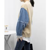 ドッキングニット デニムシャツ 切り替え | Miniministore | 詳細画像7 