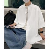 スタンドカラーシャツメンズ 半袖トップス | AsaAura | 詳細画像5 