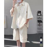 メンズセットアップ半袖シャツハーフパンツ | AsaAura | 詳細画像1 