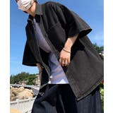 半袖デニムシャツメンズ オーバーサイズ服 | AsaAura | 詳細画像2