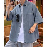 半袖デニムシャツメンズ オーバーサイズ服 | AsaAura | 詳細画像6