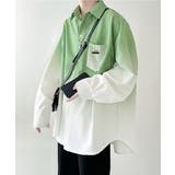 グラデーション長袖シャツメンズオーバー服 | AsaAura | 詳細画像12