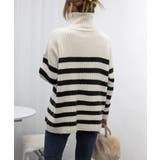 ボーダーニット 韓国 ハイネックトップス | Miniministore | 詳細画像13 