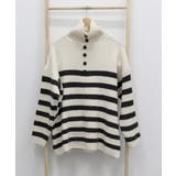 ボーダーニット 韓国 ハイネックトップス | Miniministore | 詳細画像14 