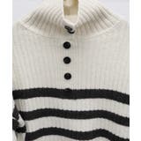 ボーダーニット 韓国 ハイネックトップス | Miniministore | 詳細画像16 